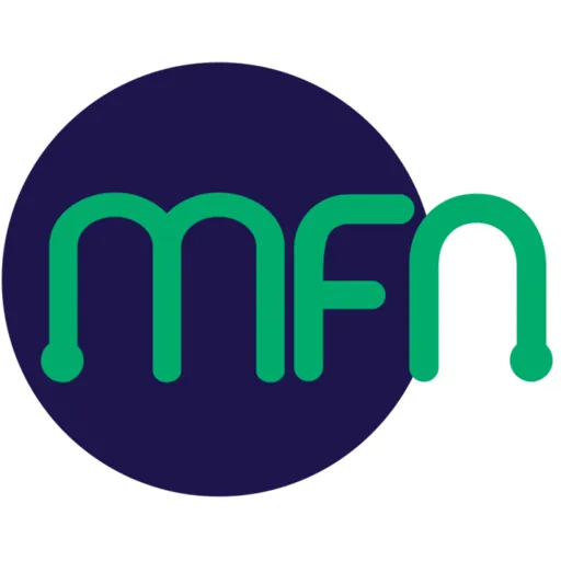 Icon of MassFounders Network (MFN) in primary color, featuring a stylized design and elements.