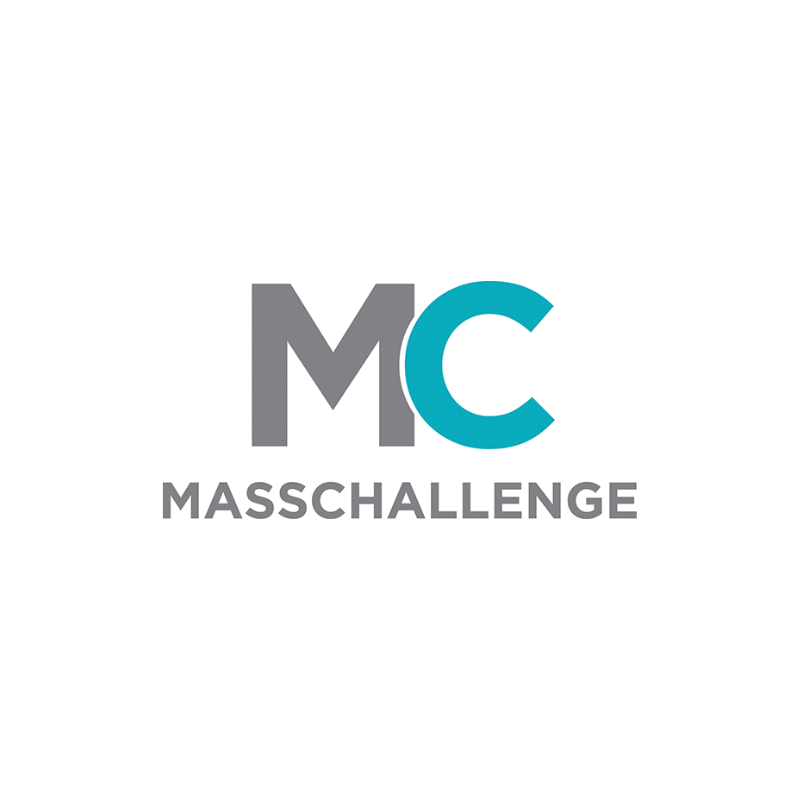 Logo of MassChallenge, featuring the text "MassChallenge" with a stylized design.