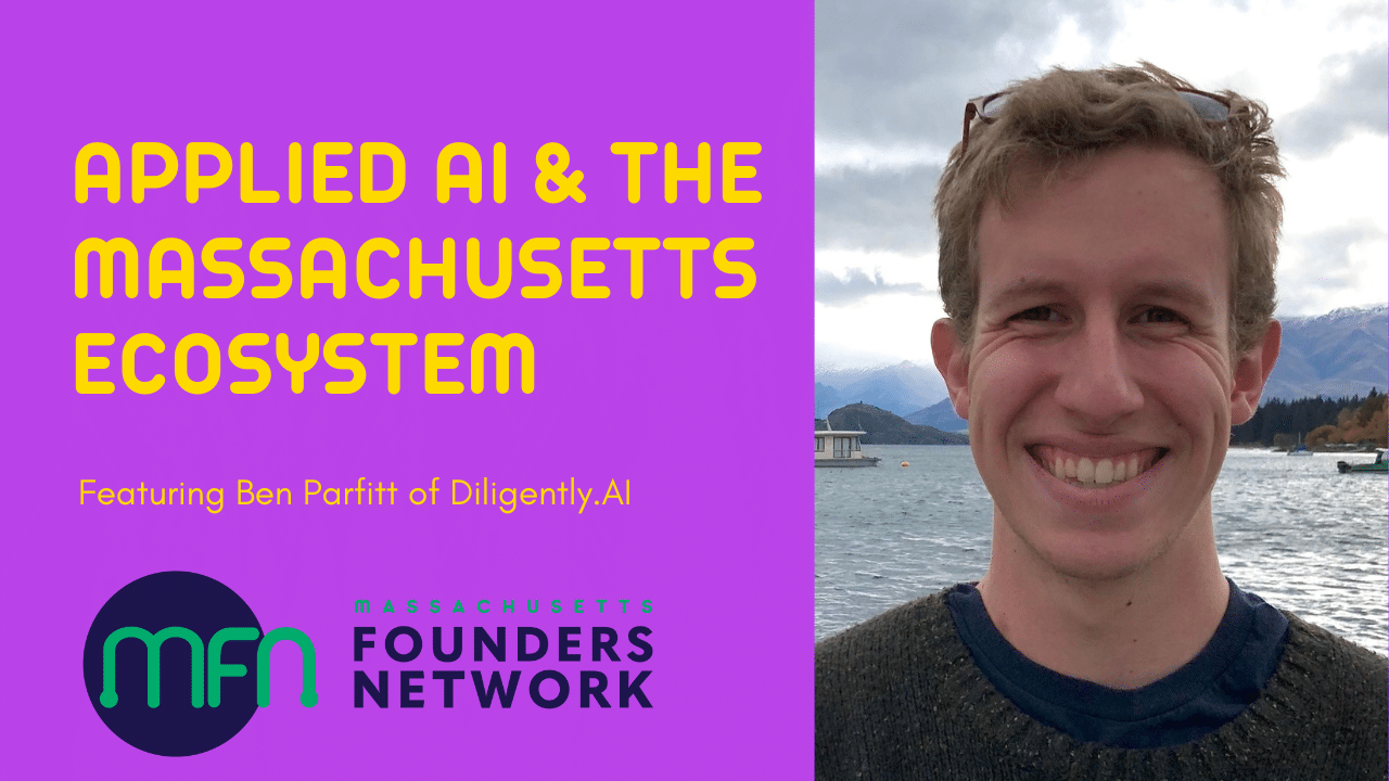 Thumbnails of various images and icons representing different aspects of the Mass Founders Network, including events, resources, and member benefits.