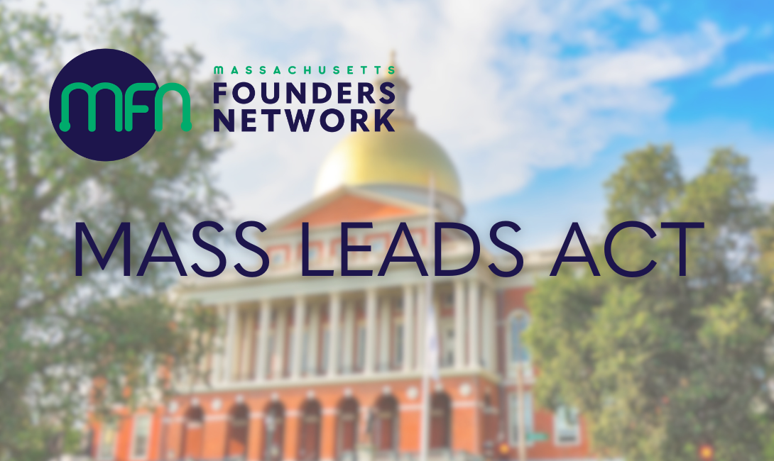 Mass Leads Act text over an image of the Massachusetts State House