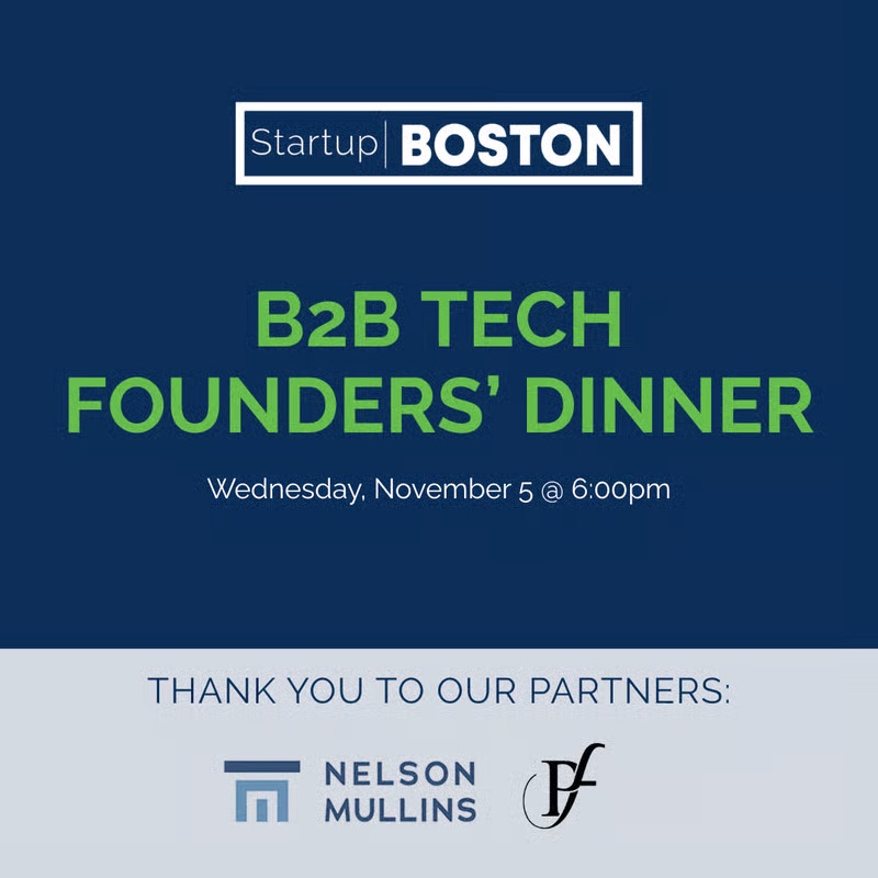 Startup Boston B2B Dinner November 2025