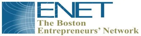 Logo of Boston ENET, featuring the text "Boston ENET" with a stylized network design.